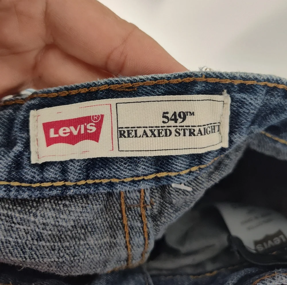 Levi's 549 Relaxed Straight Kids Blue Denim Jeans Size 7x Regular